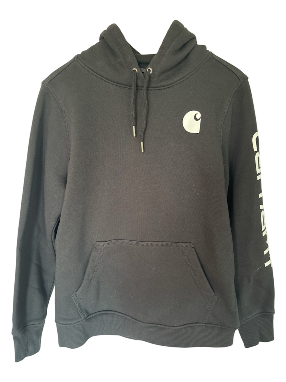 Carhartt Black Pullover Hoodie with White Logo